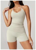 Conjunto de Shorts de Yoga de Cintura Alta Secado Rápido, Cómodo, Plegable, Belleza - details 13