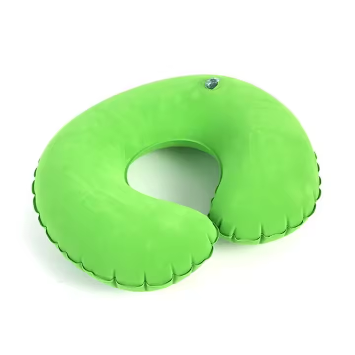 Cojín inflable para el cuello para acampar al aire libre, soporte para el cuello, almohada suave para dormir, siesta de oficina - 1