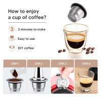 Taza de Café Reutilizable Nespresso Filtro de Acero Inoxidable Recargable Apta para Máquina de Café Inissia y Pixie Marca i Cafilas - details 6