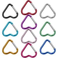 Mosquetón de aluminio con hebilla en forma de corazón, llavero colgante con Clip para botella de agua, accesorios de escalada, Kit de viaje, 6 piezas - details 6