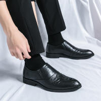 Zapatos de Negocios Formales de Cuero Vintage Británico Cómodos y Transpirables con Tacón Bajo - details 13