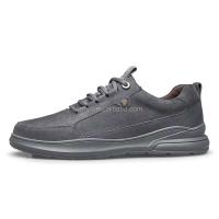 Piel de cerdo corta y regordeta de moda 2024, deportes casuales para hombres, zapatos de cuero para zapatos, pies para usar en Rusia - details 7