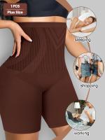 1 juego de ropa interior de mujer de talla grande, cintura alta, control de barriga, moldeado y levantamiento, sin costuras, cortos cuadrados. - details 9