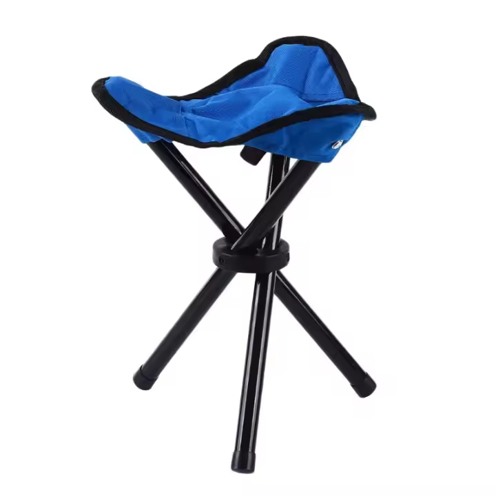 Taburete trípode plegable de acero portátil imprescindible: multiusos para picnic, camping, senderismo y pesca - 1