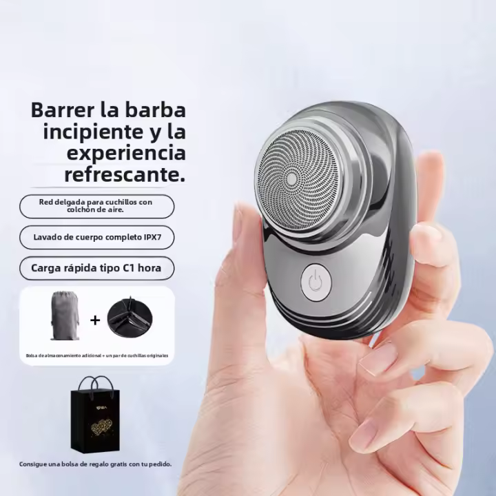 Maquinilla de afeitar eléctrica para hombres, cuchilla para barba, pequeña maquinilla de afeitar portátil, nueva para novio y papá - 1