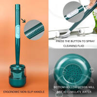 Juego De Cepillo De Inodoro Con Soporte De Silicona Limpieza Del Baño Asa Recargable Dispensador Accesorio Doméstico - details 1