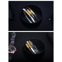 Pulsera de cuero a rayas para hombre, pulsera de aleación con cierre magnético para pareja unisex, bisutería urbana, regalos para hombre - details 11
