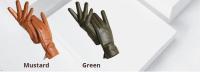 Guantes de piel de oveja para mujer, manoplas cortas de terciopelo fino para pantalla táctil, de cuero, de buena calidad, para invierno, 2226 - details 5