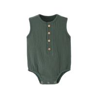Mono de lino y algodón para bebé recién nacido, pelele sin mangas, suave, agradable para la piel, cómodo y fino, Verano, 100% - details 3