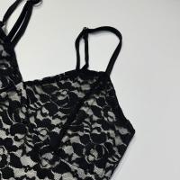 Vestido Largo Transparente de Verano 2025 - Vestido de Noche Ajustado de Color Sólido Sexy sin Mangas con Encaje Trenzado para Mujer - details 14