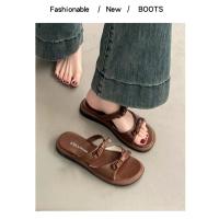 Sandalias Planas para Mujer Verano 2025 Diseño Moderno Versátil con Doble Lazo - details 12