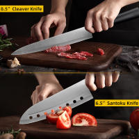 Cuchillo de cocina japonés Santoku, utensilio de acero inoxidable para tallar, Santoku - details 1