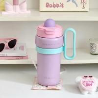 Taza térmica de doble bebida de 900ml, taza con pajita de gran capacidad de acero inoxidable, cómoda Taza Termo portátil que mantiene el frío y el calor - details 18
