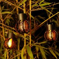 Luz Solar LED impermeable para jardín al aire libre, Bola de efecto de llama parpadeante, luz colgante para Parque, paisaje, decoración de jardín - details 5