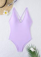 Traje de Baño de Una Pieza Blanco Ajuste de Cuerpo, Dacron, Estilo de Verano/Primavera 24, No Retirable - details 1