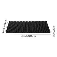 SucceBuy Paneles de espuma acústica, paquete de 52, 12 x 12 x 1 pulgadas, paneles de pared insonorizados de alta densidad, resistentes al fuego, absorción de sonido para estudio, techo, negro - details 11