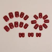 24pcs Uñas Postizas Cortas Y Redondas En Colores Sólidos Full Cover Desmontables Para Dedos De La Mano En Acrílico - details 16