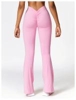 Pantalones de Yoga con Flecos en Forma de V para Mujeres Leggings de Cintura Alta y Pierna Ancha para Gimnasio y Deportes Pantalones de Baile - details 22