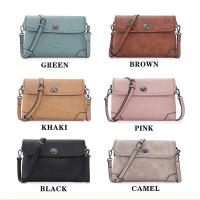 Bolso cruzado hecho a mano con hebilla giratoria de moda, Color sólido, pequeño, cuadrado, estilo americano, para ir al trabajo - details 6