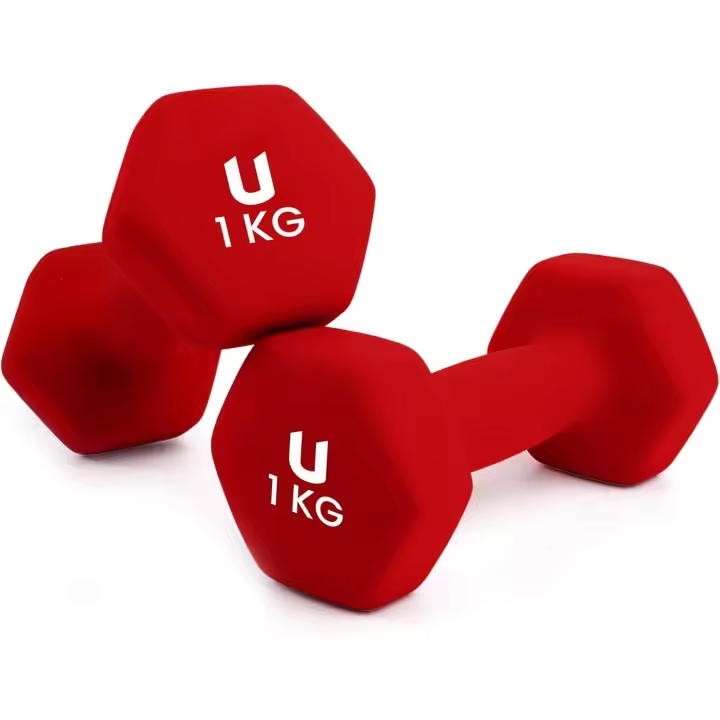 Mancuernas Antideslizantes【Hierro |   Neopreno】de 1 kg a 10 kg - Suaves al Tacto para Hombres y Mujeres, Diseño Ergonómico, Anti-Rodadura, Gimnasio en Casa, Fitness - 1