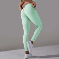 Leggings cruzados para mujer, pantalones de yoga con bolsillo, malla deportiva transpirable para correr y andar en bicicleta, leggings de entrenamiento de cintura alta - details 26