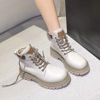 Botas de cuero de invierno de las mujeres, zapatos de algodón de alta calidad caliente, impermeable al aire libre gruesa suela botas de nieve, botas de tobillo de las mujeres - details 8