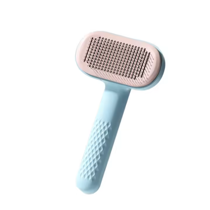 Cepillo de depilación ajustable para gatos, peine de aguja portátil eficiente para perros y gatos, peine profesional silencioso de acero inoxidable para perros y gatitos - 1