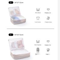 Bolsa de almacenamiento de ropa divisora, cubo de embalaje de ropa plegable de gran capacidad con cremallera, bolsa de equipaje de viaje impermeable - details 4