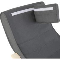 Silla Mecedora Ergonómica, Reposapiés Ajustable en 5 Posiciones, Cojín Mullido con Cierre, Almohadillas Antideslizantes, Estructura Robusta, Sillon Lectura, Muebles de Salon - Gris Oscuro - details 6
