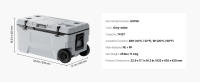 SucceBuy Enfriador portátil de 74 QT con ruedas, asas duraderas, portavasos y diseño aislado, ligero - details 6