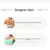 Sujetador deportivo de estilo europeo y americano con cuello halter, alta elasticidad, nylon mate, gran espalda abierta, top de yoga para mujeres - details 1