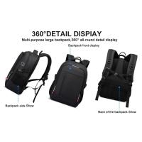Bolsa para portátil de 16 pulgadas para hombre, mochila de viaje informal, ultraligera, impermeable, con logo luminoso, Bolsa Escolar multifuncional para estudiantes - details 6