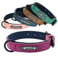Collar y correa perro personalizados, collares para perros grabados personalizados acolchados cuero, juego cuerdas de plomo, - details 2