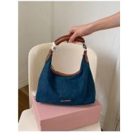 Bolso De Las Axilas De Mezclilla Informal Vintage Bolso De Mano De Gran Capacidad Bolso De Cubo De Hombro De Moda - details 14