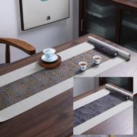 Tapete de té con brocado de estilo chino, tapete de escritorio elegante Retro, mantel decorativo suave de alta gama, casa de té, duradero, nuevo - details 2