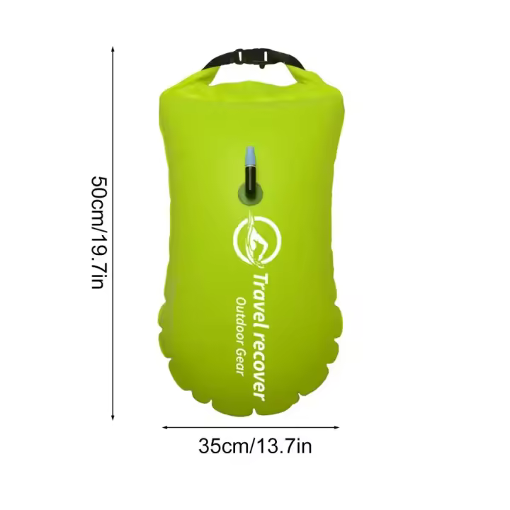 Boya de natación Boya de entrenamiento de natación en aguas abiertas Flotador grande visible Boya de piscina inflable Con cinturón ajustable para adultos - 1