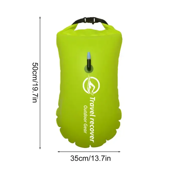 Boya de natación Boya de entrenamiento de natación en aguas abiertas Flotador grande visible Boya de piscina inflable Con cinturón ajustable para adultos - 1