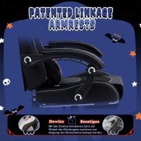 Silla de juego para ordenador, diseño ergonómico, con respaldo alto, soporte lumbar, reposapiés, piel sintética - details 27