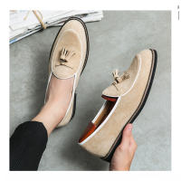 Mocasines de gamuza de gran tamaño, versión coreana de zapatos de cuero de traje de color sólido a la moda. - details 11