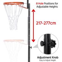 Baloncesto Exterior 170-230cm Ajustable Móvil con Ruedas Portátiles Tableros de Baloncesto para Adultos Niños - details 4