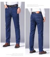 Nuevo clásico jeans stretch, hombres, negro y azul, casual slim jeans, moda, negocios, pierna recta, desgaste, pantalones - details 6