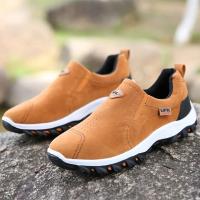 Nuevos zapatos informales, zapatillas de deporte para hombre, zapatos para caminar al aire libre, mocasines de otoño, calzado masculino de cuero de ante sin cordones de talla grande 48 49 50 MSH004 - details 3