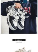 Nuevos zapatos deportivos informales de gran tamaño para hombre con suela gruesa y panel elevado, tallas 39-48 - details 0