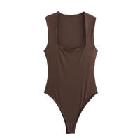 Moda mujer Mono Chic verano blanco s Sexy cuello cuadrado sin mangas - details 8