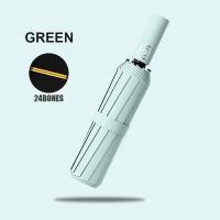 Paraguas automático grande de 24 huesos de Color sólido, luz plegable, gran formato, sombrilla para exteriores, protección UV, paraguas automático - details 15