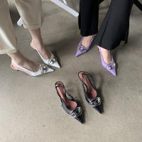 Sandalias con punta de aguja para mujer, zapatos con punta en punta, estilo de niño, Sentido del diseño - details 6