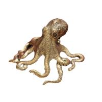 Escultura de pulpo de latón, figuritas de animales innovadoras y creativas, modelo de pulpo exquisito simulado, adorno para oficina - details 4