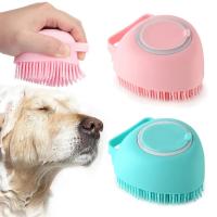 Cepillo de Baño de Silicona Suave Limpieza Segura para Mascotas Esencial para Perros y Gatos - details 0