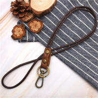 Correa de cuello de cuero genuino de vaca para teléfono móvil, insignia, llaves, identificación, tarjeta de crédito, tarjetero, cordón para muñeca y cuello, llavero - details 8