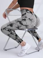 Tie Dye Sport Leggings Mujeres Scrunch Butt V-Cintura Pantalones de yoga sin costuras Fitness Running Medias - details 8